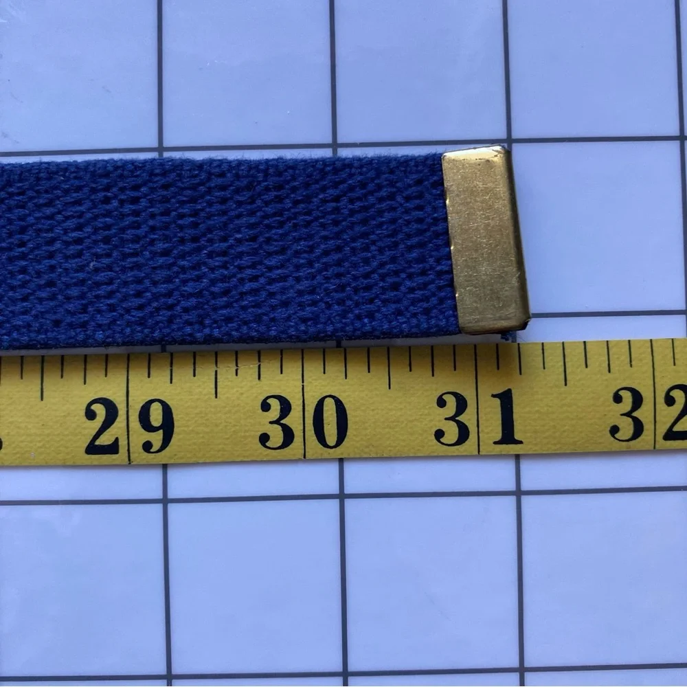 Cub Scouts Vintage Navy Woven Belt With Brass Buckle